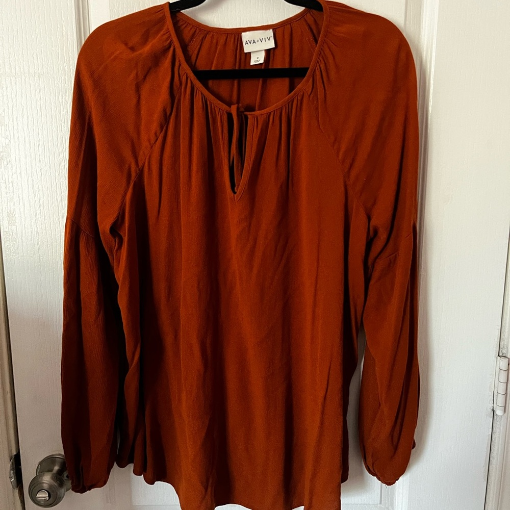 AVA & VIV LONG SLEEVE SHIRT SIZE X